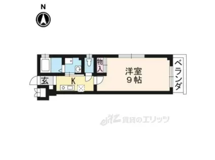 ドーリア西洞院(1K/2階)の間取り写真