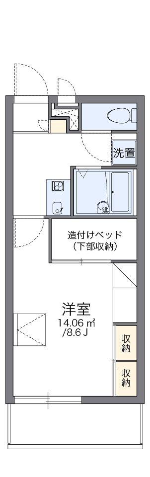 レオパレスコングラツィア石川台(1K/2階)の間取り写真