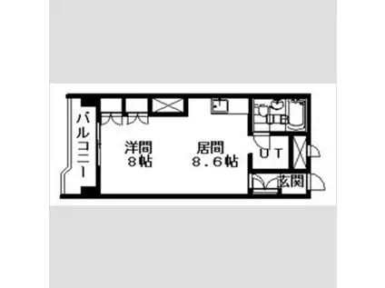 アートサイドテラス(1DK/2階)の間取り写真