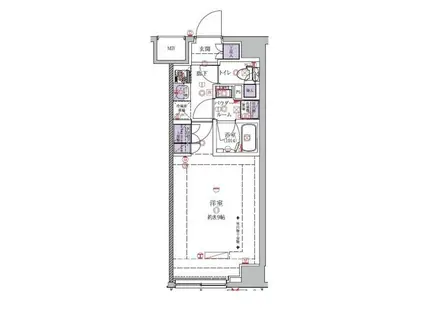 ガリシア中野富士見町(1K/5階)の間取り写真