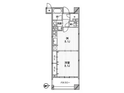 アーデン神保町(1DK/8階)の間取り写真