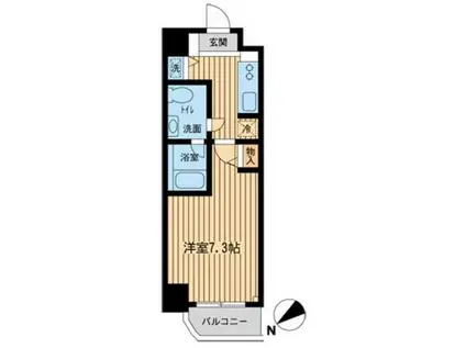 プライムアーバン練馬桜台(1K/1階)の間取り写真