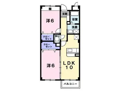 パークサイド南(2LDK/1階)の間取り写真
