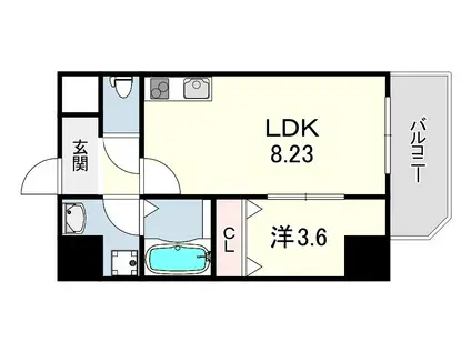 MAISON PREMIER 6(1LDK/3階)の間取り写真