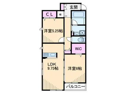 グランドソレイユ(2LDK/3階)の間取り写真