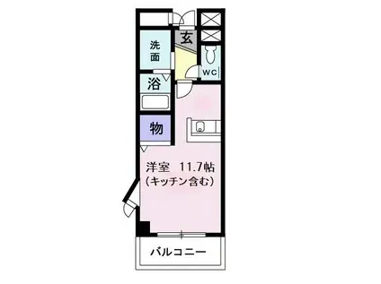 プレステージ大門(ワンルーム/2階)の間取り写真