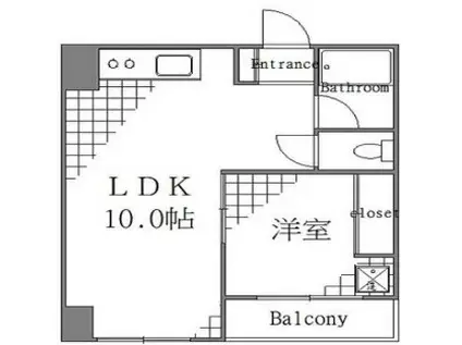 サンビレッジ(1LDK/3階)の間取り写真