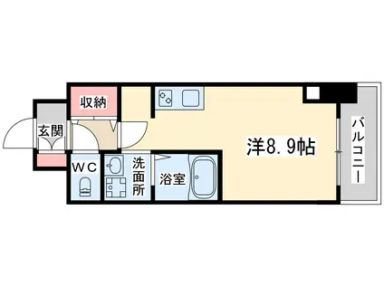 ローランズ西天満(ワンルーム/5階)の間取り写真