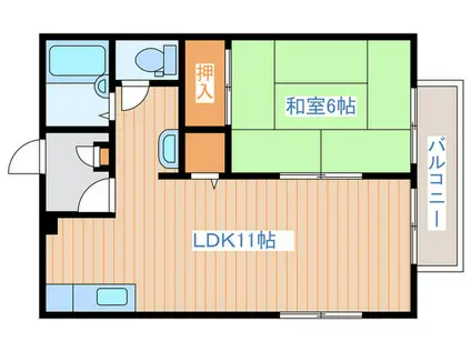 ふれんどはうすI番館(1LDK/2階)の間取り写真