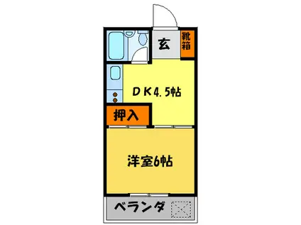 メゾンドラモン(1DK/5階)の間取り写真