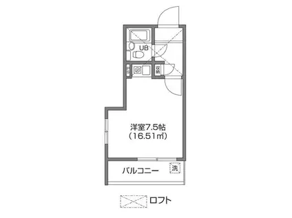 ユアパレス天沼(ワンルーム/1階)の間取り写真