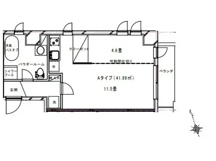 スタジオフラット鶴見中央(1LDK/3階)の間取り写真