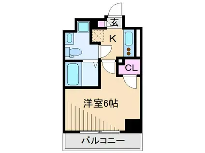 グランヴァン元住吉(1K/5階)の間取り写真