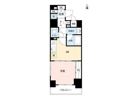 レガロ新御徒町ステーションパレス(1DK/3階)の間取り写真