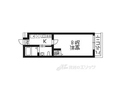 セレーノ御前蛸薬師(1K/1階)の間取り写真