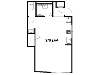 ラメール代々木(ワンルーム/1階)の間取り写真