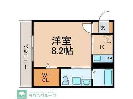 オリゾン(1K/3階)の間取り写真