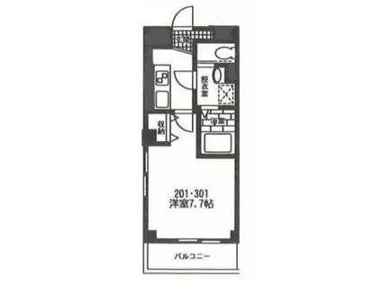 ハイネスコート(1K/3階)の間取り写真