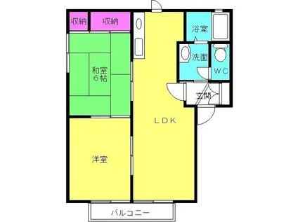 メゾンティファ(2LDK/2階)の間取り写真