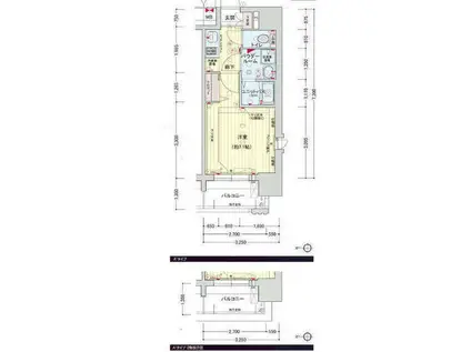 プレサンス名古屋STATIONキュオル(1K/5階)の間取り写真