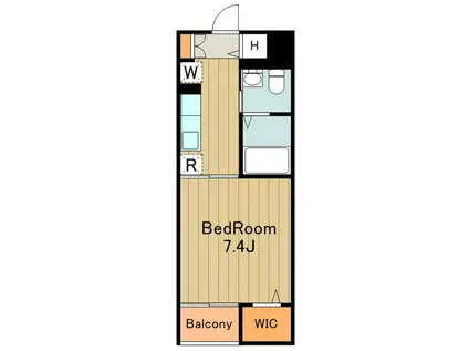 京王相模原線 京王堀之内駅 徒歩6分 4階建 築13年(1K/4階)の間取り写真