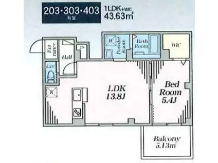 CLAVIUSZEH(1LDK/4階)の間取り写真