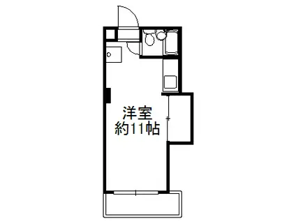 齊藤ビル(ワンルーム/2階)の間取り写真