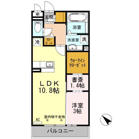JOIE BONHEUR DEUX(1LDK/3階)の間取り写真