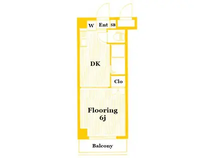 リーヴェルステージ横浜西(1DK/1階)の間取り写真