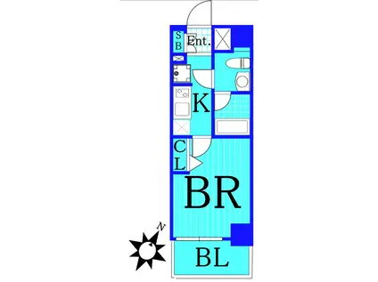 リライア横濱関内(1K/3階)の間取り写真
