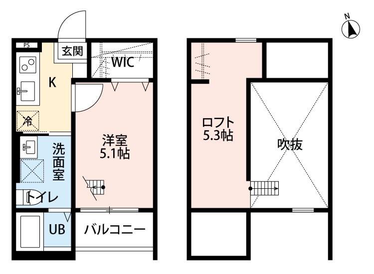 LENDROIT APAISANT新守町(1K/2階)の間取り写真