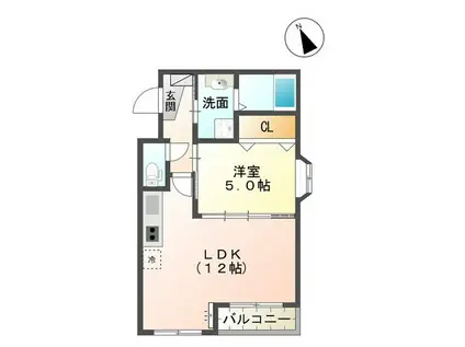 I-CLASS(1LDK/1階)の間取り写真