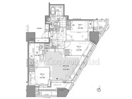 プラウドタワー東池袋ステーションアリーナ(3LDK/10階)の間取り写真