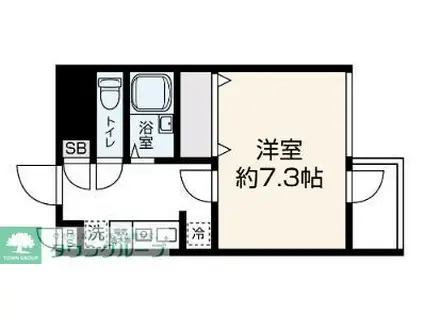 ソナーレ上石神井(1K/1階)の間取り写真