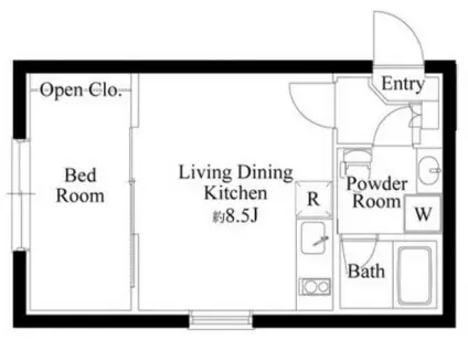 CASAPIAZZA蒲田イースト(1LDK/3階)の間取り写真