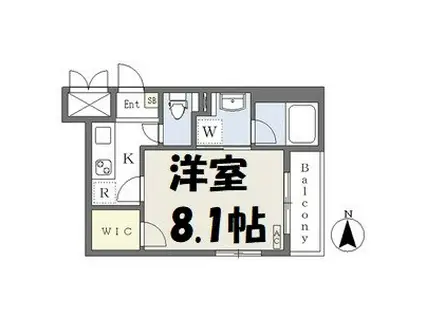 ベルビレッジ覚王山(1K/1階)の間取り写真