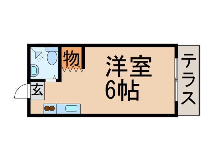 シャト-谷治3(ワンルーム/1階)の間取り写真