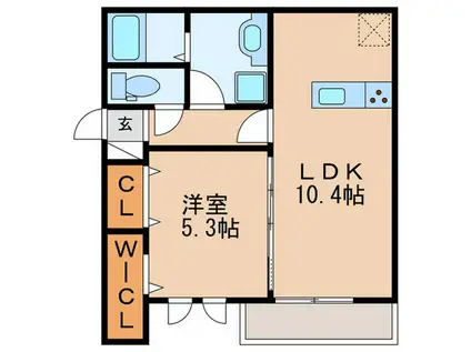 EMINENCE(1LDK/3階)の間取り写真