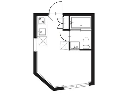 ナイスリッジ野方(ワンルーム/1階)の間取り写真
