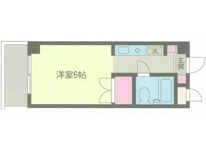 ロイヤルコミニテイー横浜(ワンルーム/4階)の間取り写真