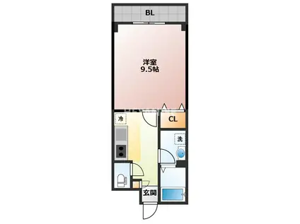 サクセスヒルズ(1K/2階)の間取り写真