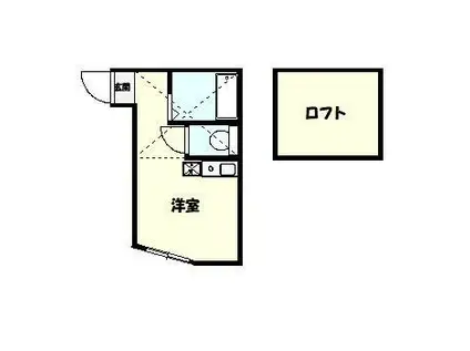 ユナイト白楽ペトロブラス(ワンルーム/1階)の間取り写真