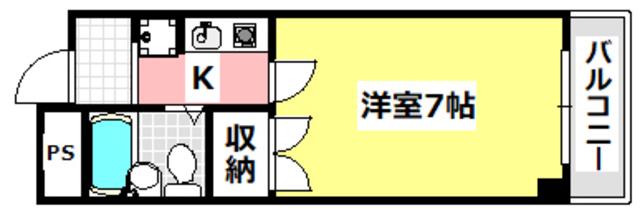 元町壱番館(1K/7階)の間取り写真