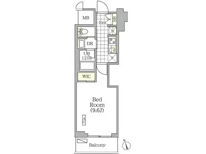 フロントプレイス飯田橋レジデンス(1K/7階)の間取り写真