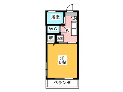 レーベン周明(1K/2階)の間取り写真