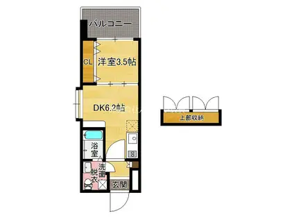 NO54 WES PROJECT博多駅南(1DK/13階)の間取り写真