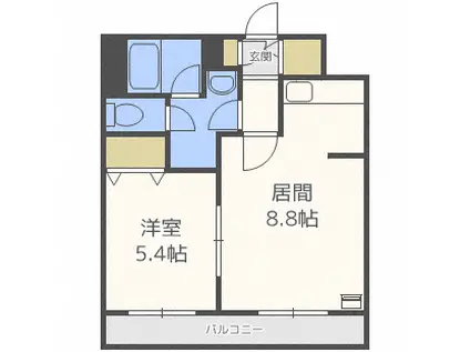 ELYSEE187(1LDK/1階)の間取り写真