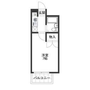 BES岩塚コート(1K/2階)の間取り写真
