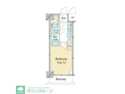 ドゥーエ新横浜(1K/8階)の間取り写真