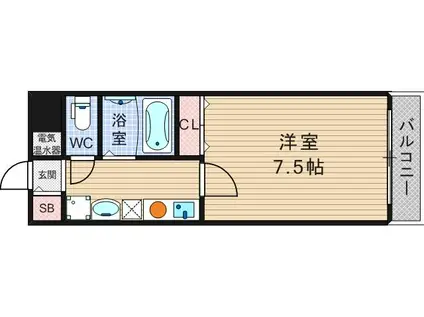 グランベルハーモニー(1K/5階)の間取り写真